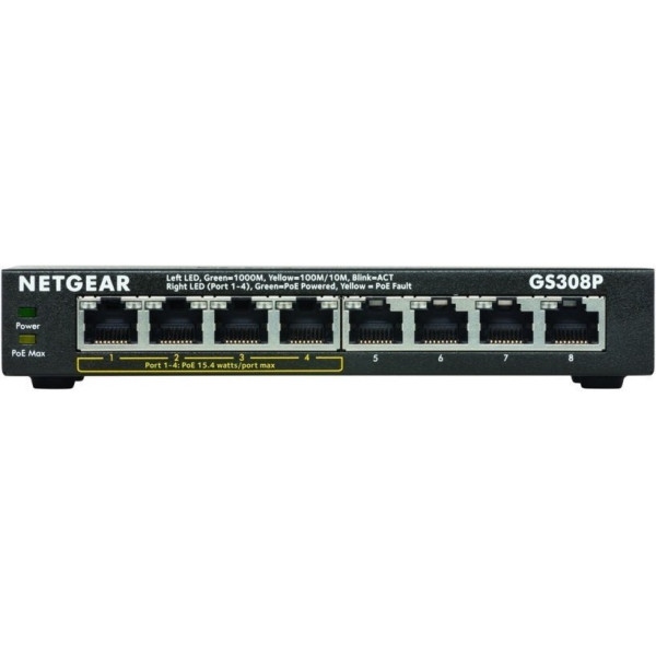 Коммутатор локальної мережі (Switch) Netgear GS308P-100PES
