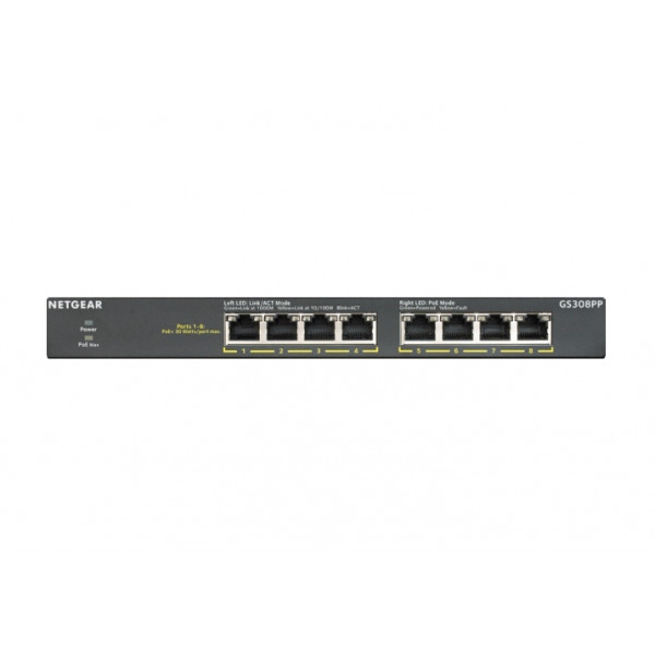 Коммутатор локальної мережі (Switch) Netgear GS308PP-100EUS