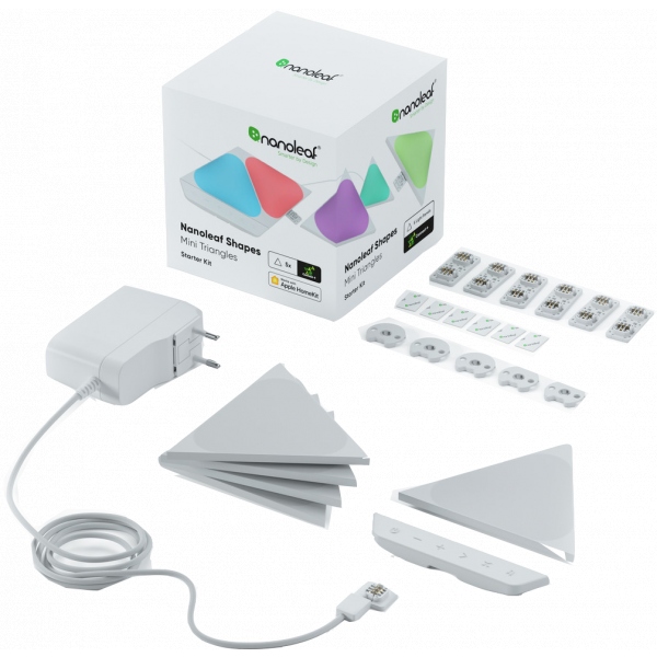 Світлодіодний світильник Nanoleaf Shapes Mini Triangles Starter Kit 5 шт. (NL48-5002TW-5PK)