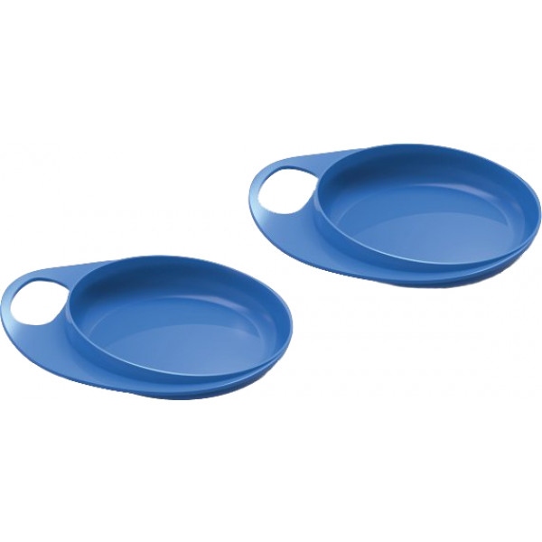 Набір тарілок для малюка Nuvita дрібні, 2шт. синій (NV8451Blue)