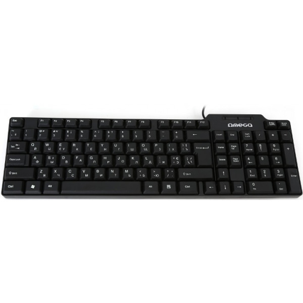 Клавіатура дротова Omega OK-05 Ru cyrilic version USB Black
