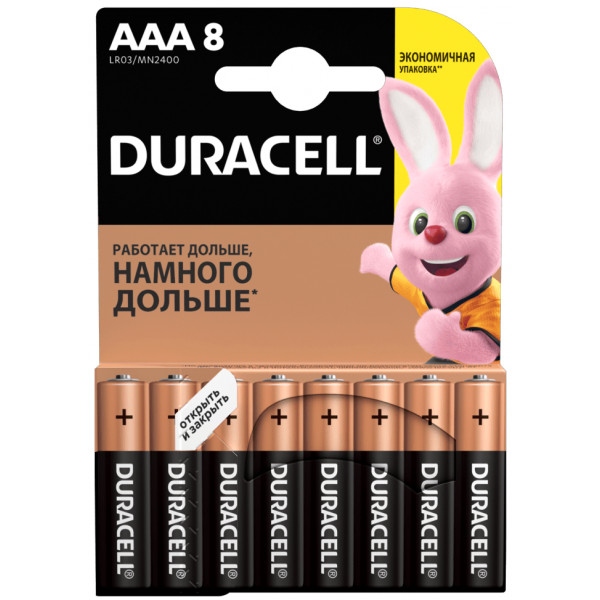 Батарейка тип AAA Duracell MN2400 (LR03) 8шт
