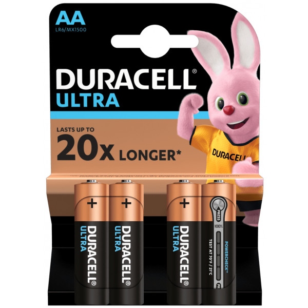 Батарейка тип AA Duracell MN/MX1500 Ultra (LR-06) 4шт.