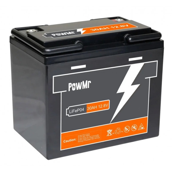 Акумулятор для ДБЖ PowMr 30Ah 12.8V Lifepo4 (POW-30AH-12V)