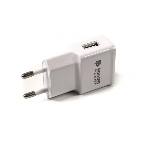 Мережевий зарядний пристрій PowerPlant 1xUSB 2.1A White (SC230136)