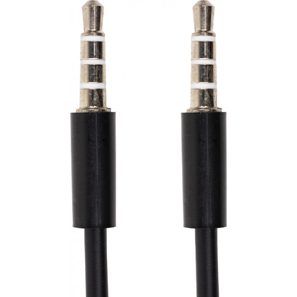Кабель 3.5 мм -3.5 мм PowerPlant 3.5 мм 4 pin mini jack AUX 1.2 m (CA913053)