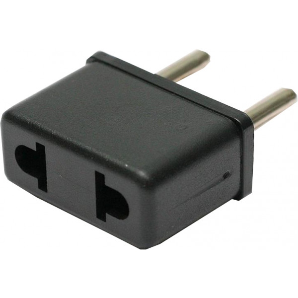 Перехідник 220В PowerPlant US - EU Black (DV00DV0022)