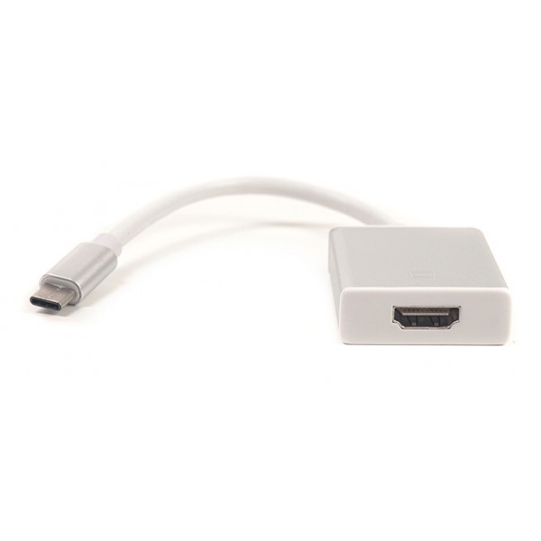 Перехідник PowerPlant USB Type-C-HDMI 0.15m White (DV00DV4065)