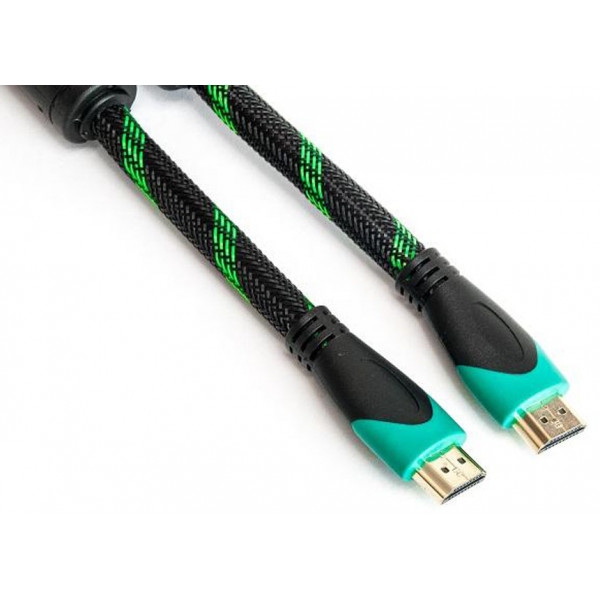 Кабель HDMI PowerPlant HDMI-HDMI v2.0 1.5m Double Ferrites Black (KD00AS1250)