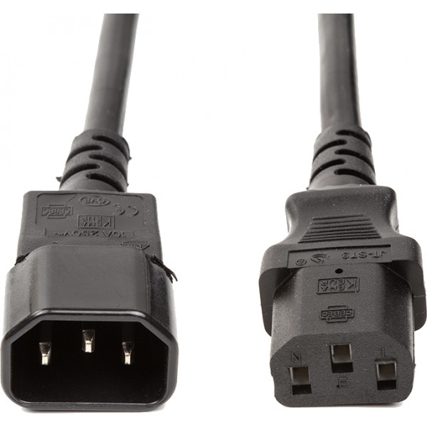 Кабель живлення PowerPlant IEC C13-C14, 2 m Cu 3x1.5 мм2 (CC360352)