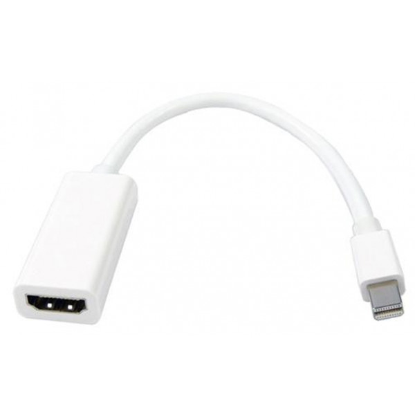 Адаптер Mini Display Port-HDMI PowerPlant mini DisplayPort-HDMI 0.15m White (KD00AS1238)