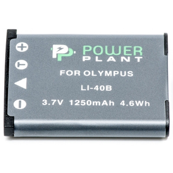 Акумулятор для фотокамери PowerPlant Olympus Li-40B, Li-42B, D-Li63, NP-45, NP-80, EN-EL10 1250mAh (DV00DV1090)