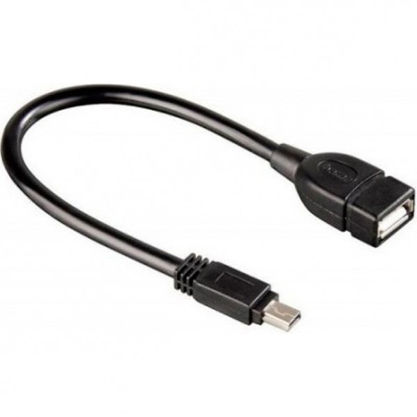 Кабель PowerPlant OTG USB 2.0 AF - Mini 0.5m (KD00AS1235)