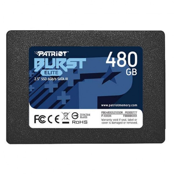 SSD-накопичувач внутрішній Patriot 480GB Burst Elite 2.5" SATAIII TLC (PBE480GS25SSDR)