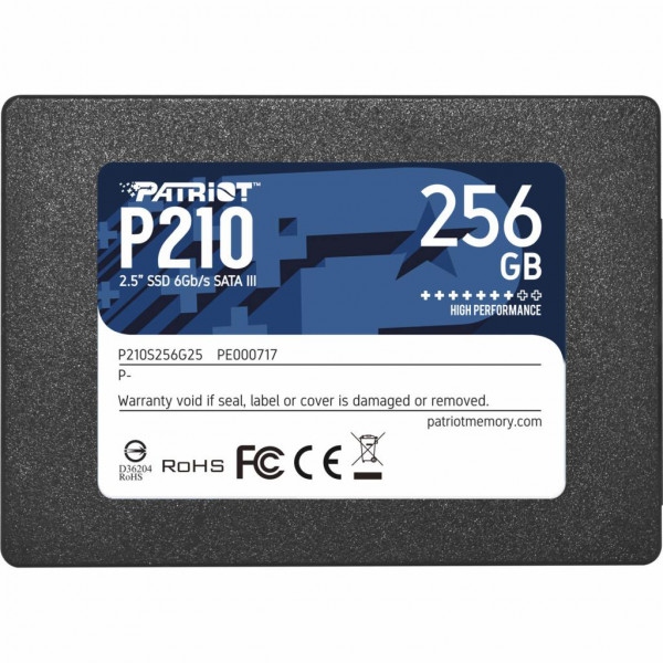 SSD-накопичувач внутрішній Patriot P210 256GB 2.5" SATAIII TLC (P210S256G25)