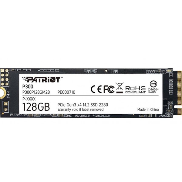 SSD-накопичувач внутрішній Patriot P300 128GB M.2 2280 PCIe NVMe 3.0 x4 TLC (P300P128GM28)