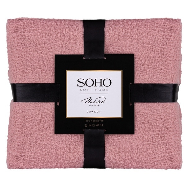 Плед двоспальний SOHO 200х230 см Pattern Light Pink (1002К)