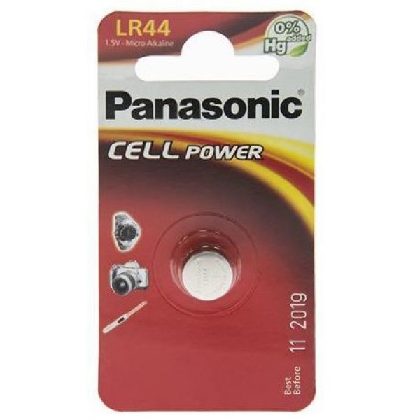Батарейка Panasonic LR44 BLI 1