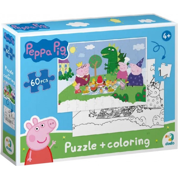 Пазли картонні (3-4 роки) Dodo 2 в 1 Peppa Pig (60 елем.) (200118)