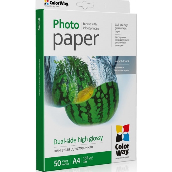 Фотопапір Colorway 155g/m2, A4, 50л (PGD155050A4)