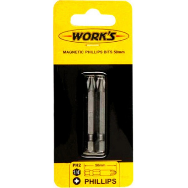 Біта для викрутки Works PH2x50 2 шт.