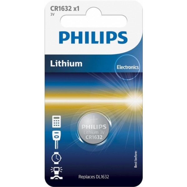 Батарейка Philips Lithium CR 1632 BLI 1 (CR1632/00B)