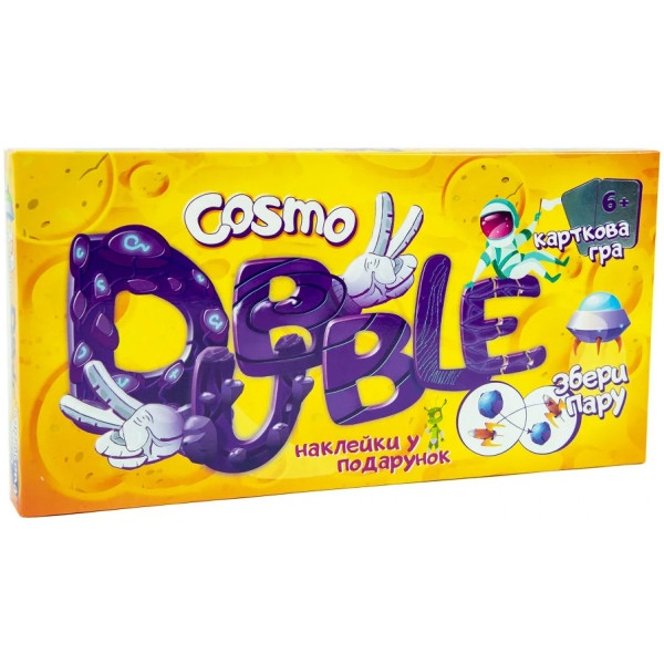 Настільна гра карткова (5-7 років) Strateg "Cosmo Dubble", укр (30331)