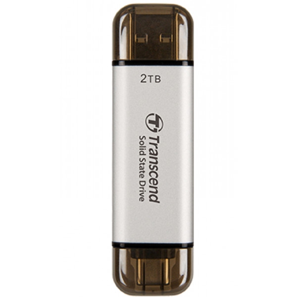 SSD-накопичувач зовнішній Transcend ESD310S 2TB USB Type-A/USB Type-C 3D NAND Silver (TS2TESD310S) External