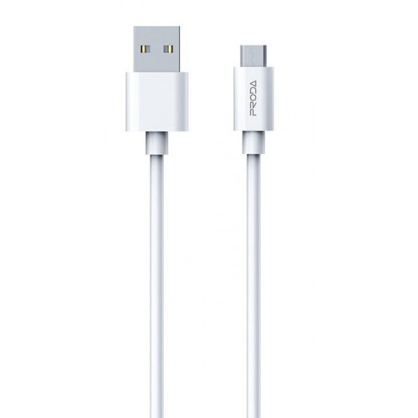 Кабель синхронізації даних Proda PD-B72m microUSB 2.4А White (PD-B72m-WHT)