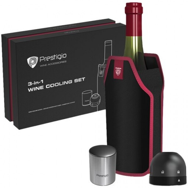 Набір для бара Prestigio Wine Stopper+Champagne Stopper+Sleeve (PWA101CS)