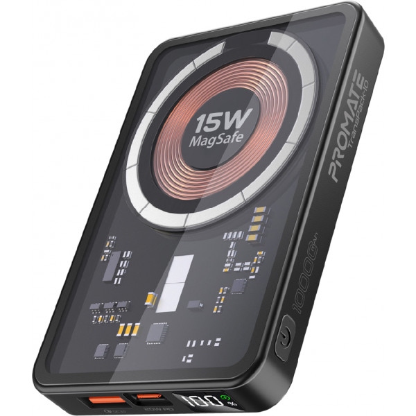 Батарея мобільна Promate Transpack-10 10000mAh Black