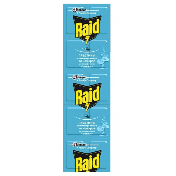 Пластини для фумігатора Raid Евкаліпт 10шт
