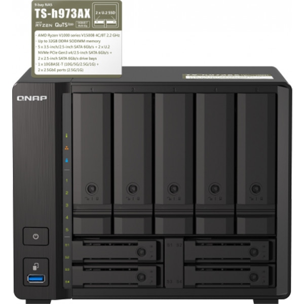 Мережеве сховище без HDD QNAP TS-H973AX-8G