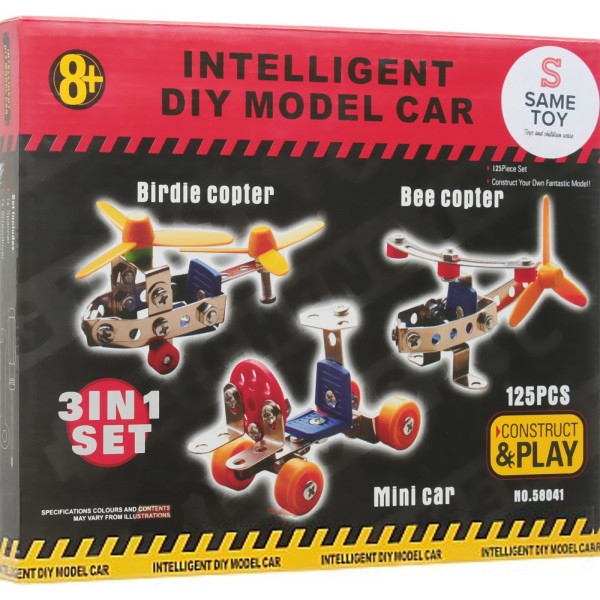 Металевий конструктор Same Toy Inteligent DIY Model Car 3в1 125 ел. (58041Ut)