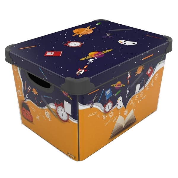 Короб для зберігання Qutu Style Box з/кр. Space school 20 л