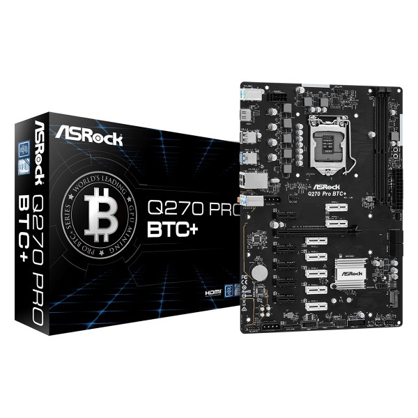 Материнська плата ASRock Q270 PRO BTC+