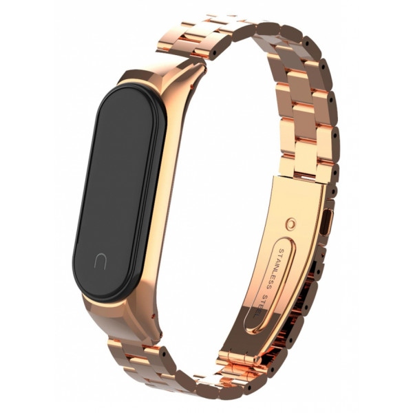 Ремінець для фітнес-браслету Armorstandart Metal Band 4303 for Xiaomi Mi Band 4/3 Rose Gold (ARM55915)