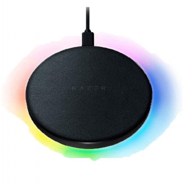 Зарядний пристрій Razer Chroma Charging Pad 10W Fast WL Charger RGB Black (RC21-01600100-R371)