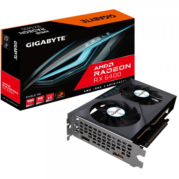 Відеокарта Gigabyte AMD Radeon RX 6400 4GB GDDR6 (GV-R64EAGLE-4GD)