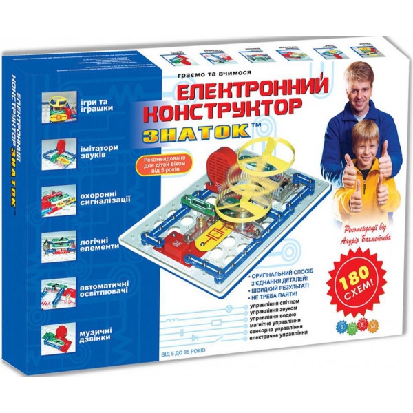Електронний конструктор Znatok Construction Kits Znatok (180 схем) (REW-K003)