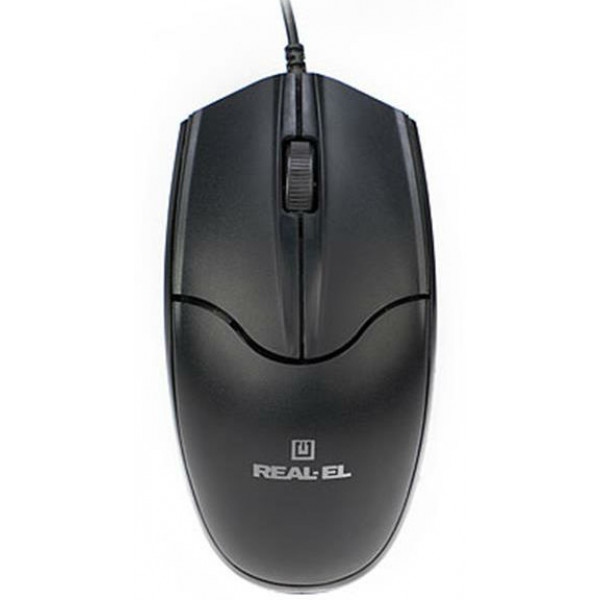 Миша дротова REAL-EL RM-410 Silent Black USB
