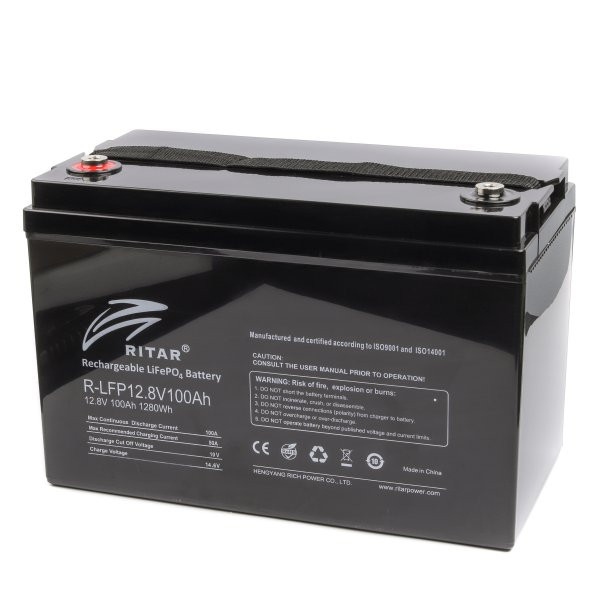 Акумулятор для ДБЖ Ritar 12V 100 Ah (R-LFP12.8V100Ah)
