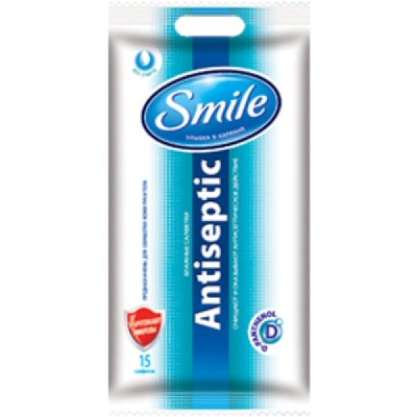 Серветки гігієнічні вологі Smile антисептик