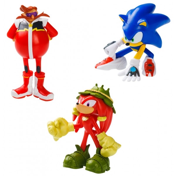 Колекційна фігурка Sonic Prime СОНИК, НАКЛЗ, ЛІКАРЬ ЭГГМАН (SON2020D)