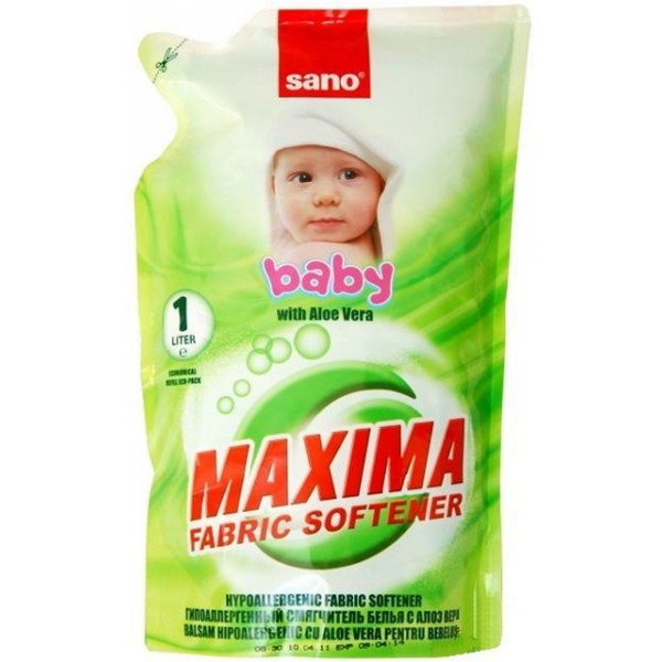 Ополіскувач для білизни Sano 990214 пом'якшувач д/білизни" Baby Алое Вера"1л Запаска