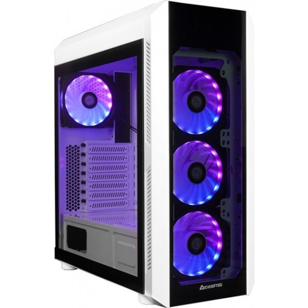 Корпус Chieftec SCORPION III GL-03W-OP 4x120mm A-RGB, ATX без БЖ
