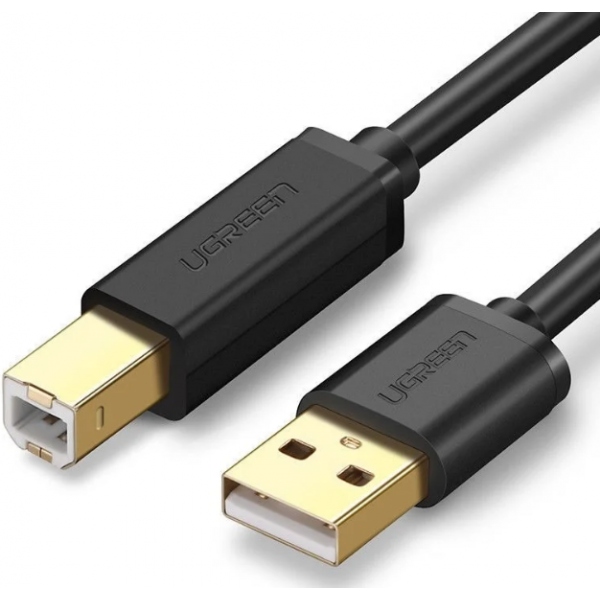Кабель USB type A - USB type B UGREEN US135 USB-A 2.0 - USB-B 2.0 1m Black (20846)