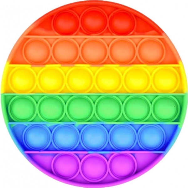 Стретч-антистрес Rodent Pioneer Pop It Rainbow color circle Plastic bag (SD-GT-C009)