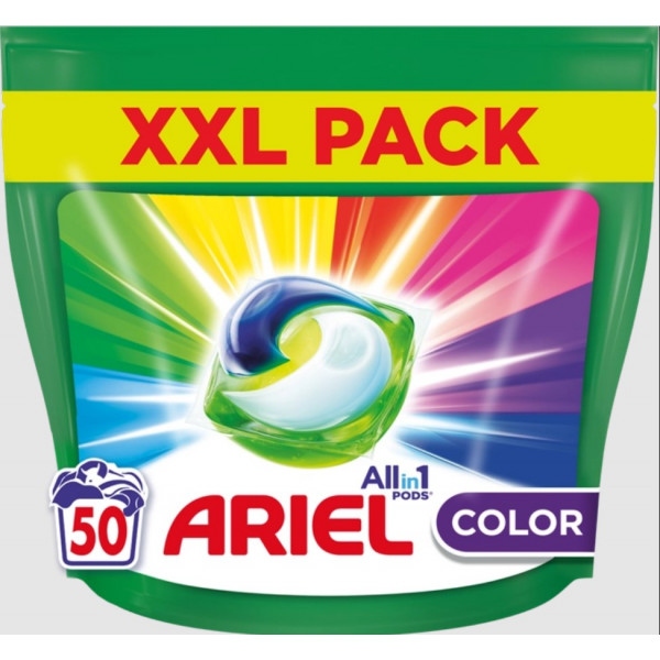 Капсули для прання Ariel Чистота та Свіжість Для кольорового 50шт