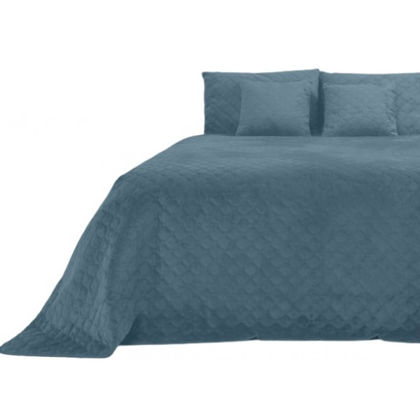 Покривало двоспальне ТЕП Velour 240x260 см Cиній/Ромб круглий (4-00518_22875)